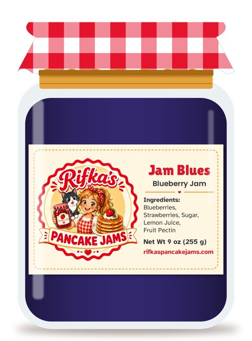 Jam Blues jam jar
